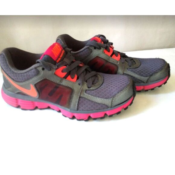 Nike Dual Fusion S12 Women's Running Athletic Sneakers Wmn Sz 5 Gray/Pink - Picture 1 of 8